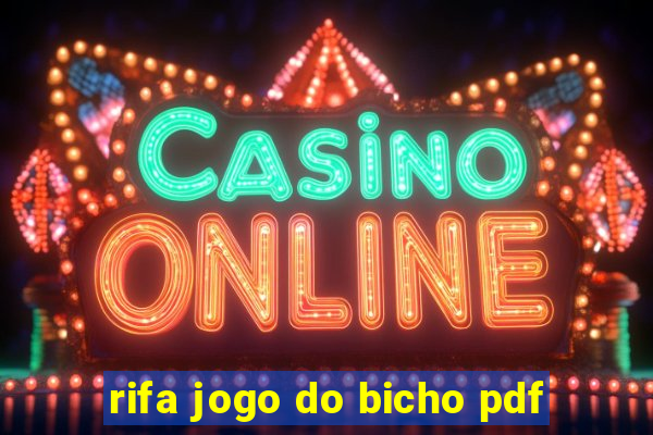 rifa jogo do bicho pdf